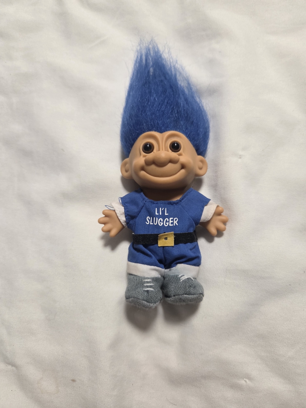 Blue Hair Lil' Slugger Troll Doll